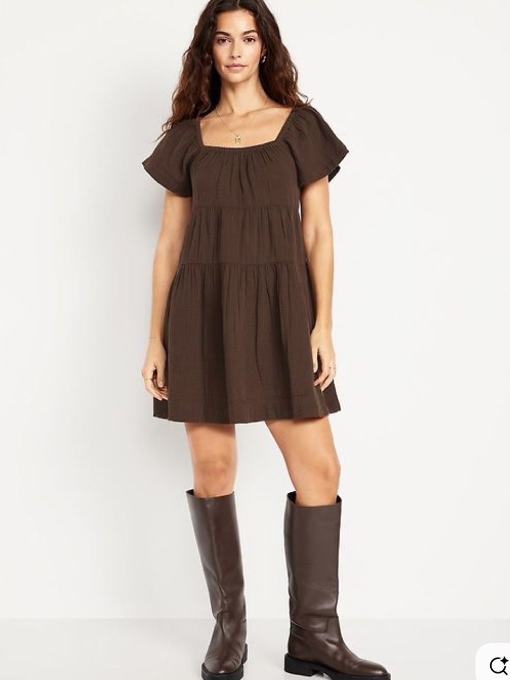 NWOT Old Navy Tiered Mini Swing Dress Sz M